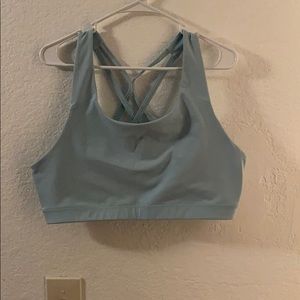 Old navy light blue sports bra criss cross